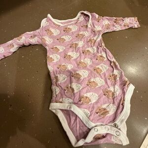Kickee Pants Pink Dino Hatching Print Bodysuit